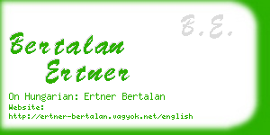 bertalan ertner business card